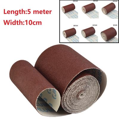 Emery Cloth Polishing Sandpaper 1Roll 5M 80-600 Grit