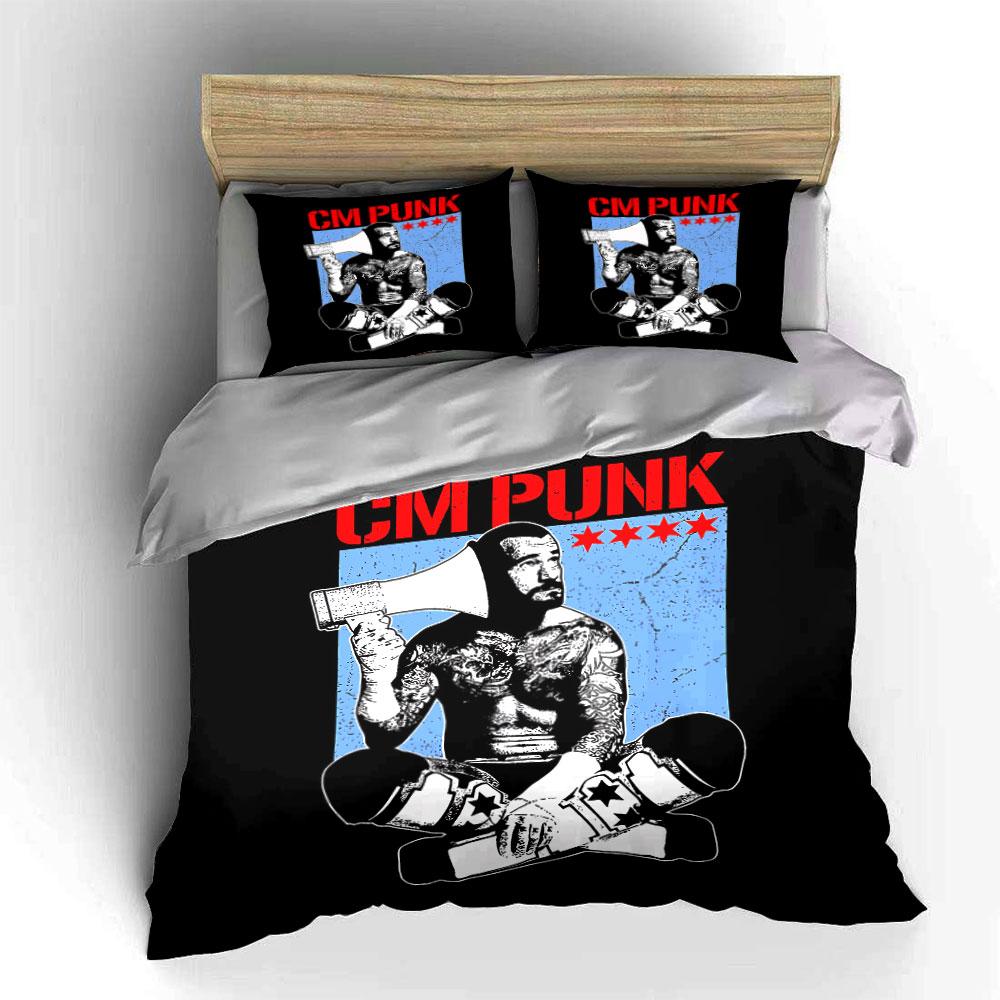 Tattooed Fighter with Megaphone Bedding Duvet Cover Set Duvet Cover Pillowcases (1*Duvet Cover 2*Pillowcases, without duvet insert)