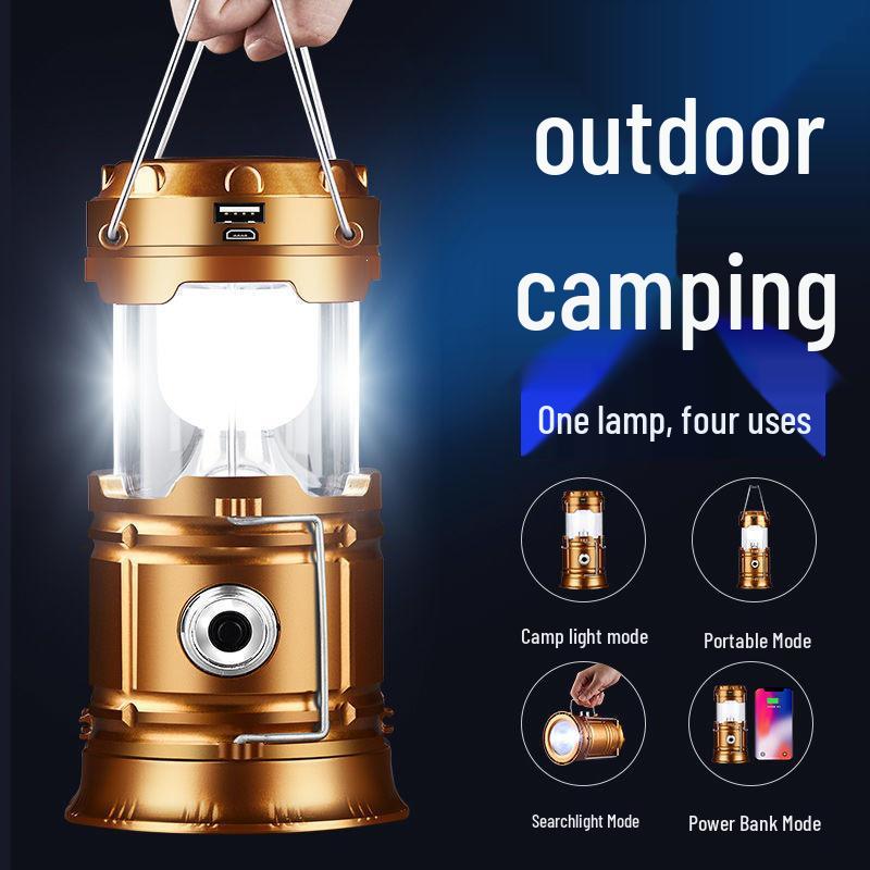 Multifunctional Solar Charging LED Camping Lantern and Strip Light