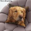 Golden Retriever Dog Print Throw Pillow Covers Pattern Cushion Cover Suitable For Sofa Bedroom Car Pillow Cover