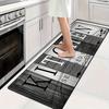 Alfombrilla de Cocina Alfombrilla para Entrada de Comedor Alfombra Duradera Alfombrilla para Pasillo Lavable a Máquina Absorbente Antideslizante Decoración del Hogar