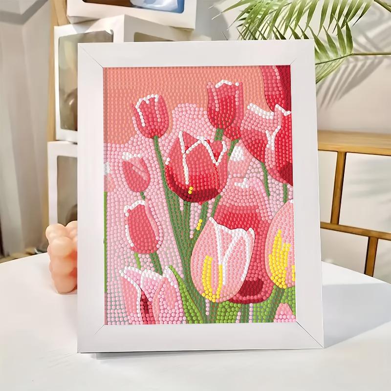 

1 Set Complete DIY Diamond Painting Set, Sparkling Flower Art, Easy Craft for Beginners, Home Wall Decor Gift,Mother s Day Gifts тюльпан