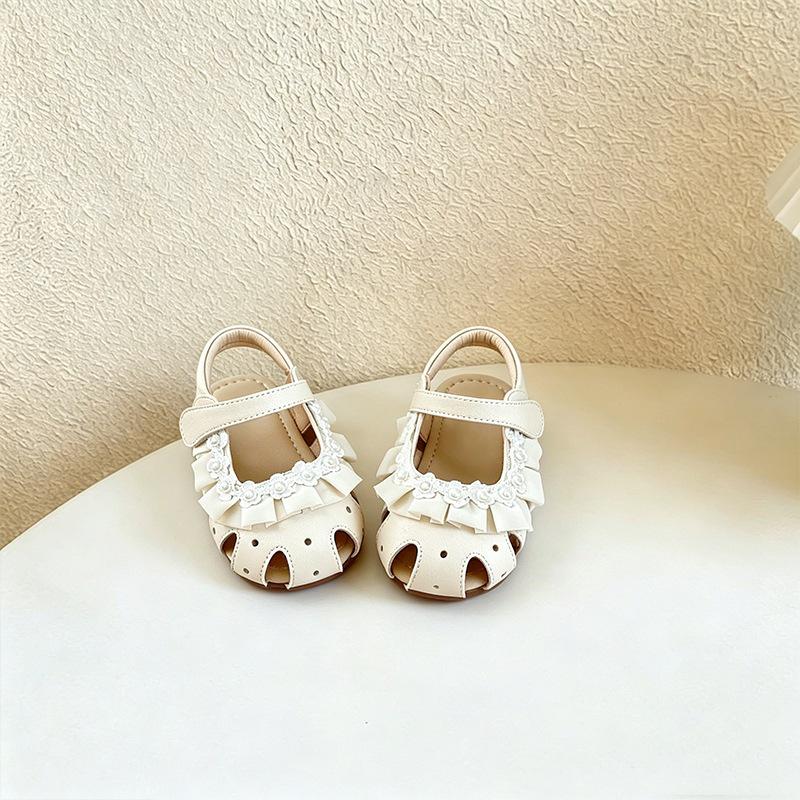 Baby Girls  Closed-Toe Sandals with Bow - Soft Sole, Hollow Design, Summer Shoes for Infants 17