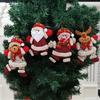 4pcs Christmas Tree Ornament Set Santa, Snowman, Reindeer, Bear Designs Festive Hanging Decorations for Holiday Party,Polyester,Holiday Pendant Decor
