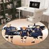 1pc Haikyuu! Karasuno High Volleyball Team Uniform Round Carpet, Office Chair Mat, NonSlip Rug for Home Decor, Gift, Office, Living Room