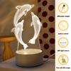 Dreamy Dolphin 3D Night Light - Soft Warm LED, USB powered, suitable for bedroom and living room decoration, ideal birthday gift