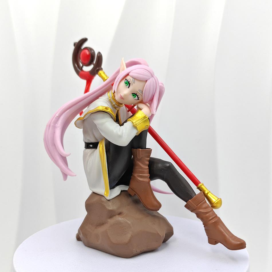 Frieren Beyond Journey s End Frieren Figure Pink Hair with Staff PVC Action Figure Collectible Model Toy Gift