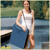 Foldable beach lounger, garden, tourist, bag cushion, light denim