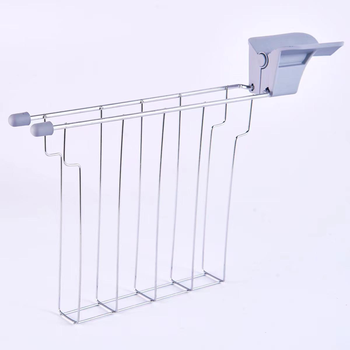 

4-Slot Stainless Steel Toaster Sandwich Rack Toaster Accessory for Bread Sandwiches Fits Toasters Easy Clean Kitchen Gadget сірий