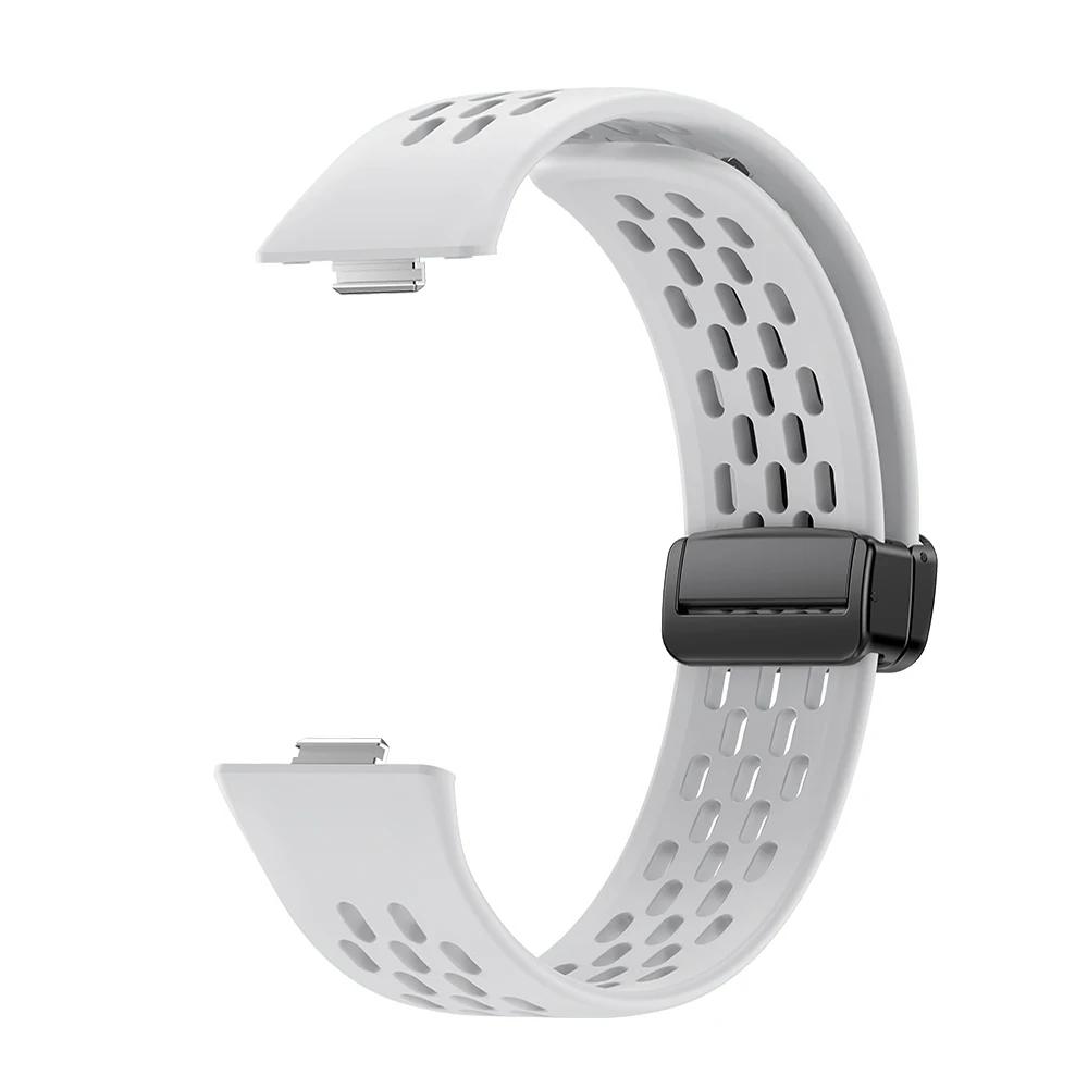 Magnetic D Folding Buckle Silicone Band For Huawei Watch Fit 3 4 4Pro Strap for HUAWEI Fit 3 Fit 4 Fit4Pro Sports Bracelet Belt