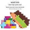 Wooden Hedgehog Stacking & Color Recognition Toy for Kids
