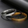 Titanium Steel Geometric Cuff Bracelet For Men And Women Jewelry Gift For Travel Souvenir