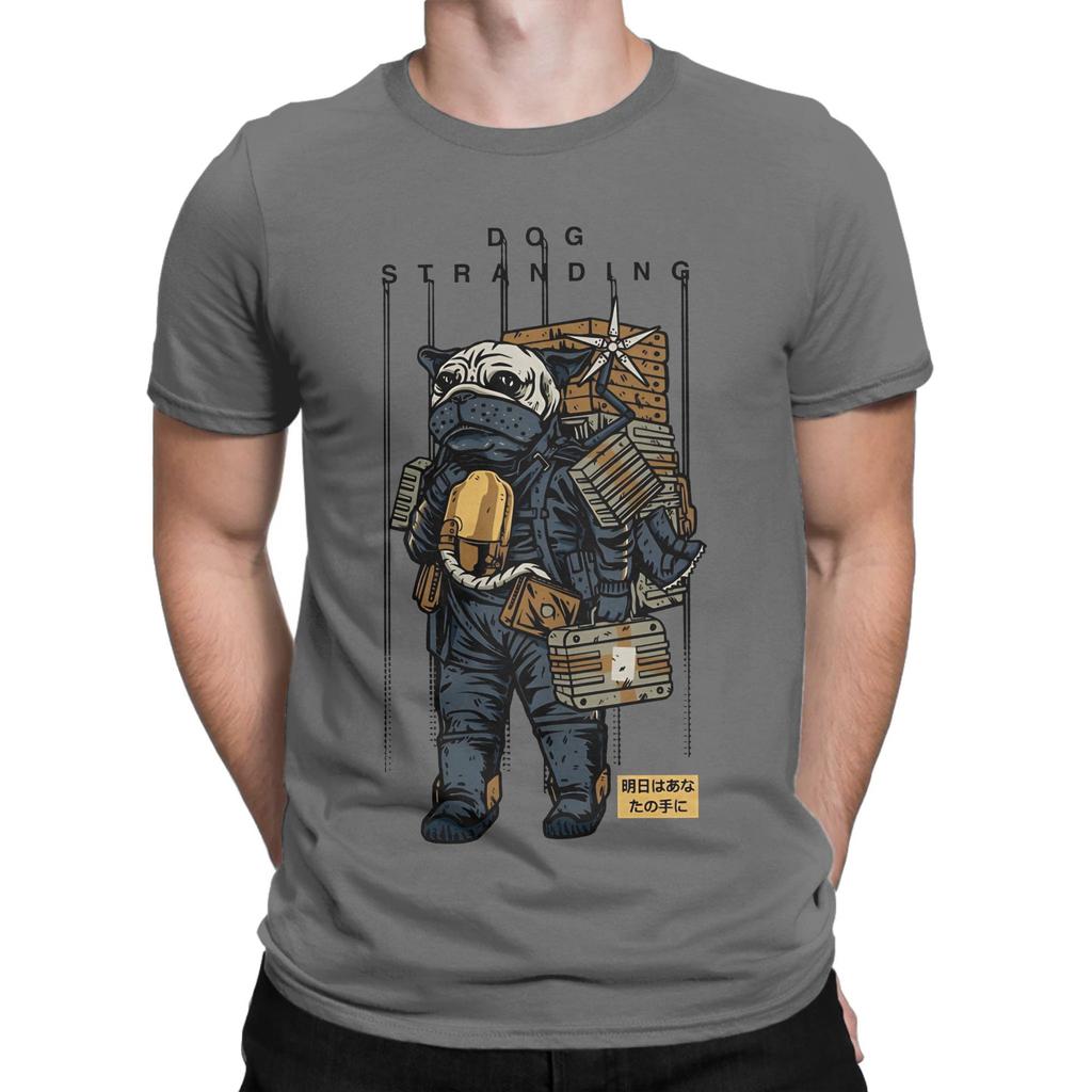 Death Stranding 100% Bomull T-shirt För Par Sommar Fantastiska T-shirts Andningsbara Harajuku T-shirts Överdimensionerad Design Kläder