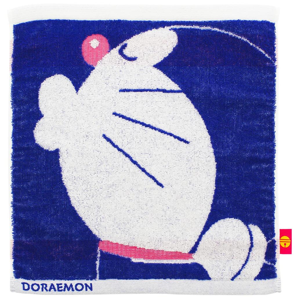 Kusunokibashi Monori Hand Guest Jacquard 34 X 35cm Towel, Towel, Towel, Doraemon, Navy, Approx.