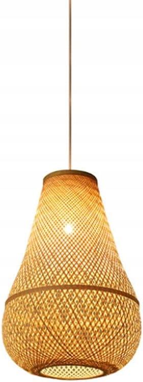 Hanging Ceiling Lamp Bamboo Boho Rattan Wood Loft