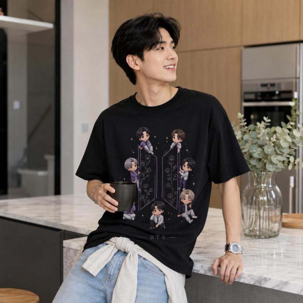 World Tour Arirang Shirt Bontan Retro T-Shirt 2XL gray