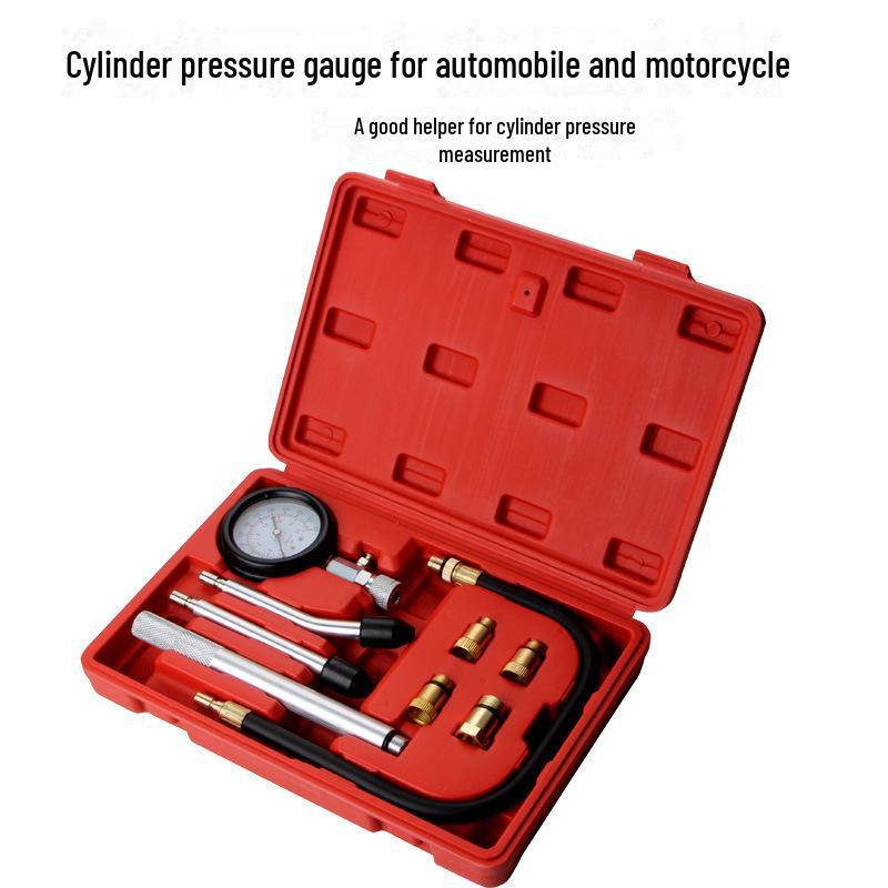Dual-Purpose Motorcycle & Auto Cylinder Pressure Gauge