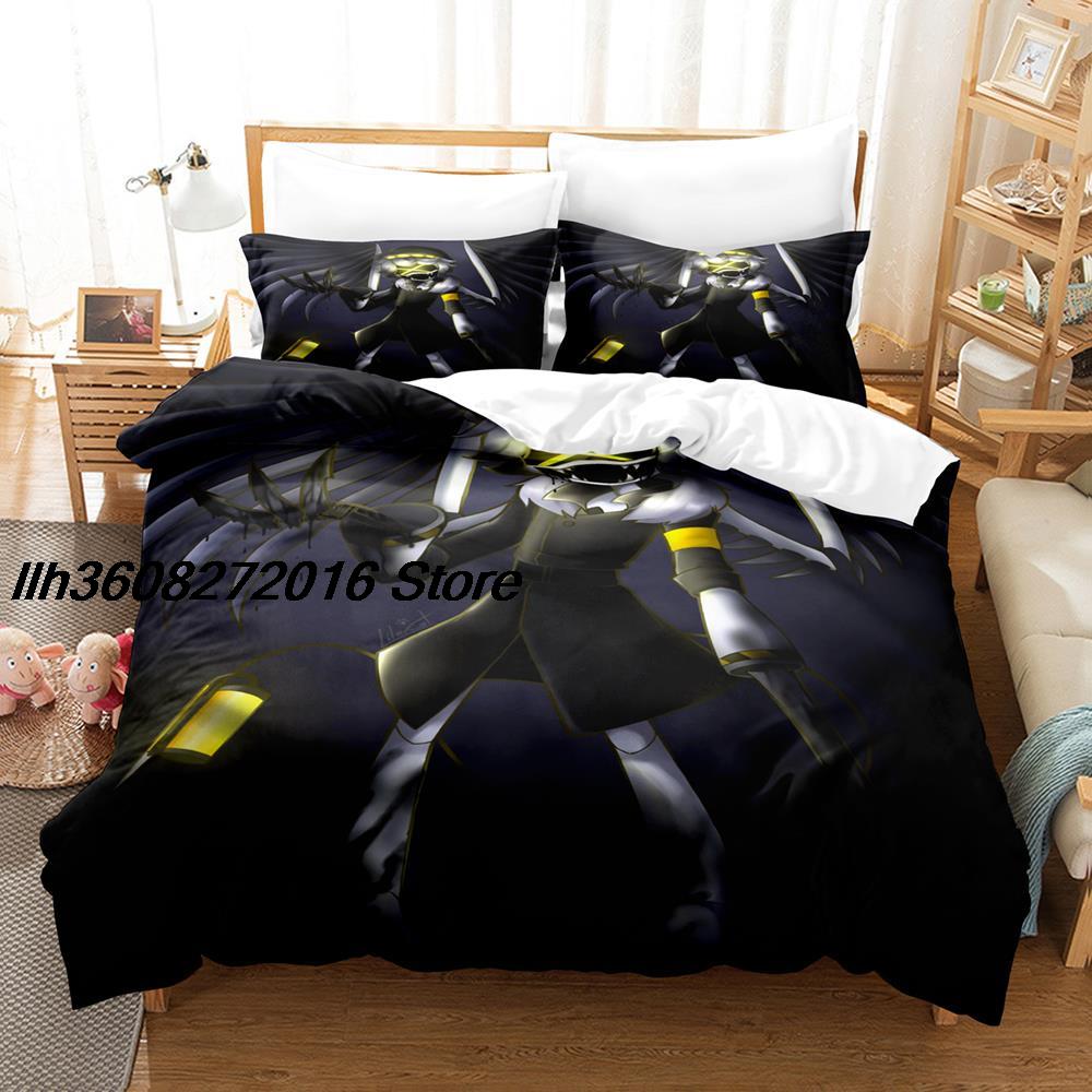 Murder Drones Bettwäsche-Set, Einzelbett, Doppelbett, Queensize-Bett, Kingsize-Bett, Bettbezug-Set für Erwachsene und Kinder, 3D-Anime-Bettlaken-Set