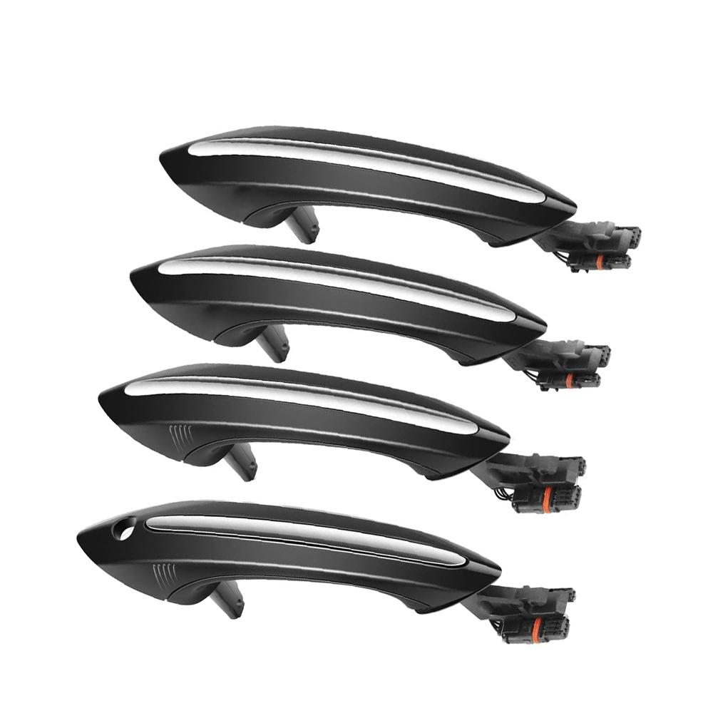 4X Black Outside Exterior Door Handle Set for BMW 5 6 7 Series F07 F10 F11 F06 F12 F13 F01 F02 51217231931 51217231934