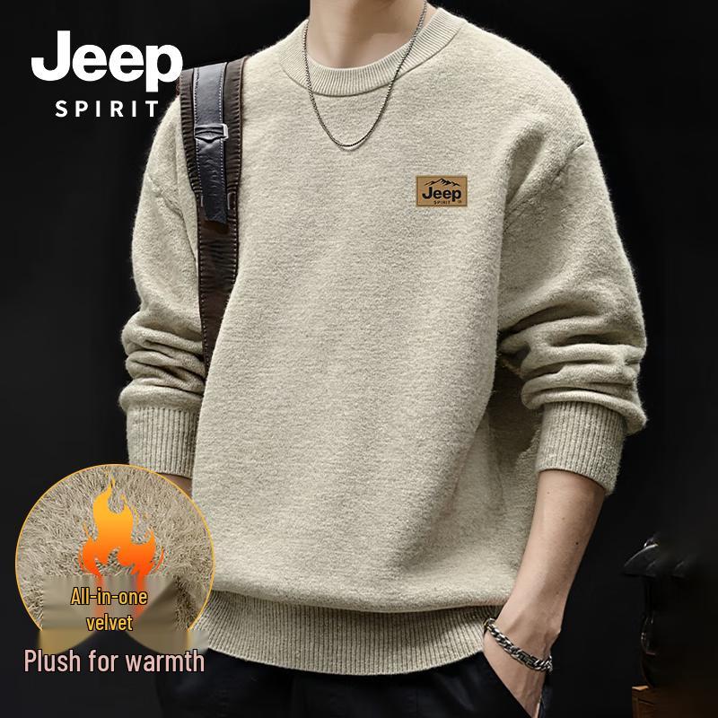 JEEP SPIRIT Men s Heavyweight Fleece-Lined Sweater 2XL