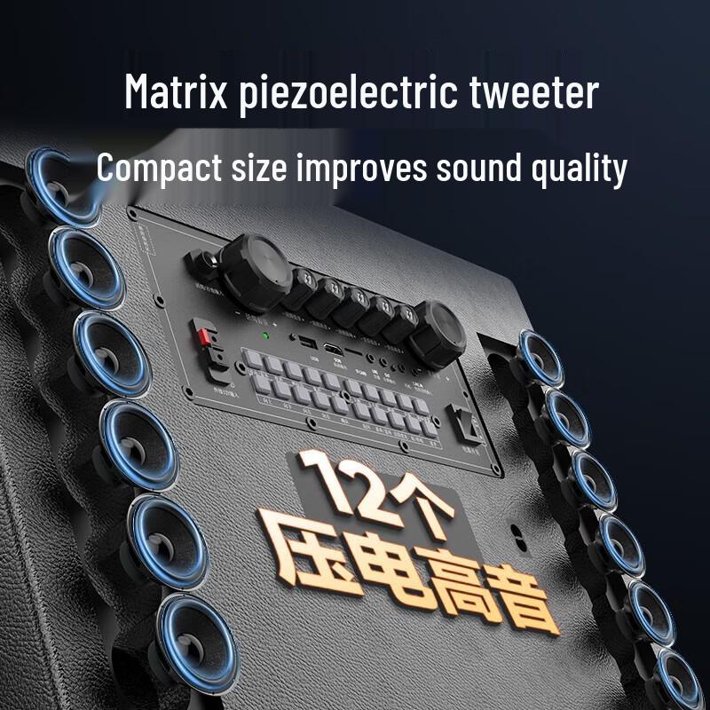 SANSUI PE Series Portable KTV Speaker with Display CN plug (adapter included) (CN version)