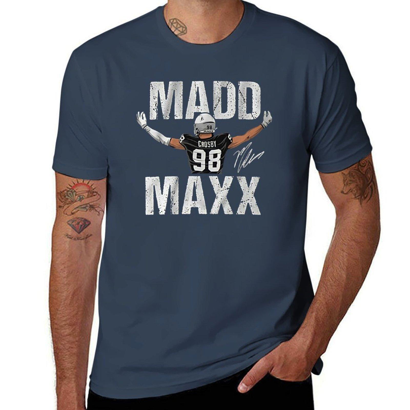 Maxx Crosby Tshirt Street Style Casual Tee Shirt S