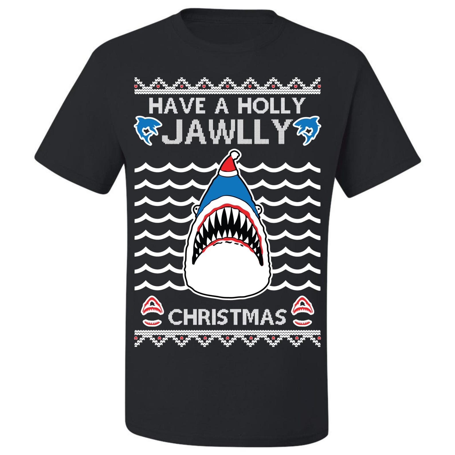 Ugly Christmas T-Shirt Holly Jawlly Christmas Tee Shirt M