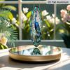 2D Flat, Vintage Stained Glass Style Peacock Round Aluminum Wall Decoration, Available in Various Sizes. Vintage Dessert Style Wall Decoration