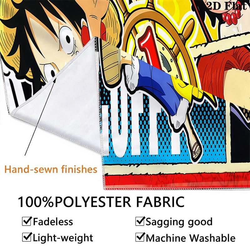 Tapeçaria de Parede Monkey D Luffy de One Piece Pendurado Estético na Parede Manta de Tecido Impresso Tapeçarias Decorativas Para Quarto Sala de Estar Decoração de Casa