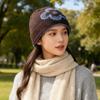 Cold Hat, Big Head Circumference Hat, Women's Winter Stacking Hat, Warm and Cold-proof Ear Protection, Head Hat, Jacquard Wool Hat.