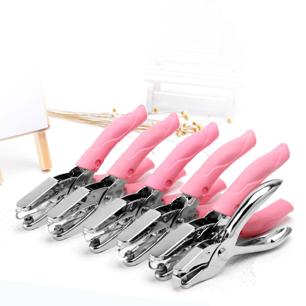 Manual Puncher Steel Heart Round Binding Supplies Crafts School Stationery Handheld Paper Punch Scrapbooking Loose-Leaf