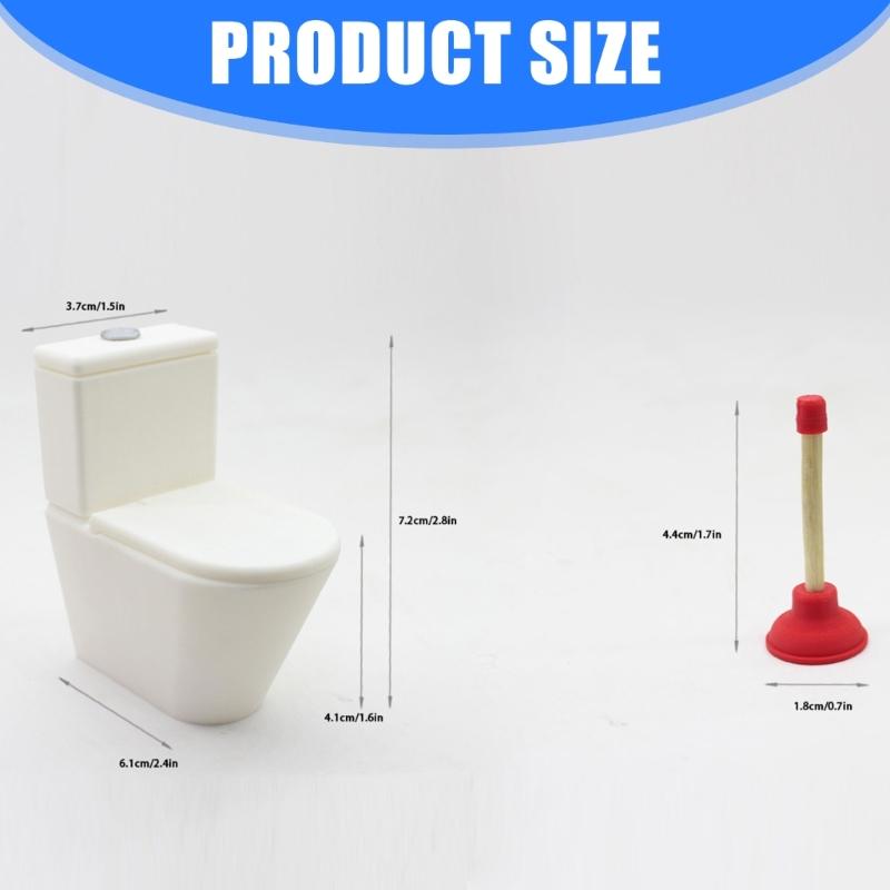 1/12 Miniatur Puppenhaus Zubehör Realistisches Toilettensitz Abtropfgestell Modell für Puppenhaus Badezimmerszene Display Dekoration