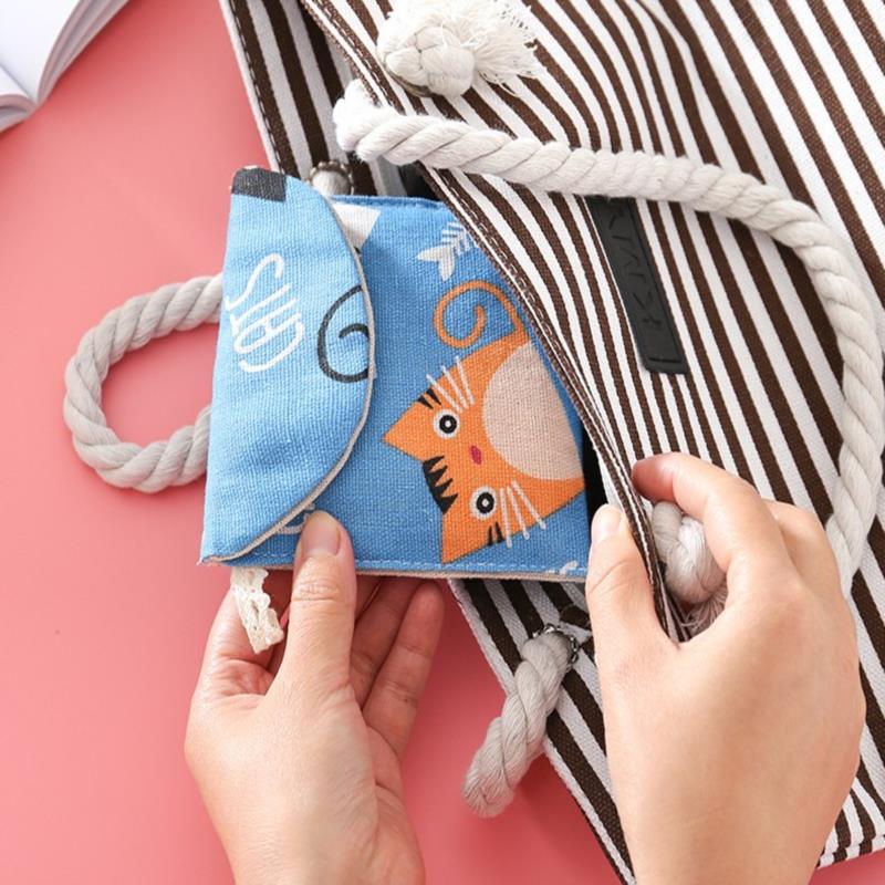Cute Tampon Storage Bag Women Sanitary Pad Pouch Napkin Makeup Bag Organizer