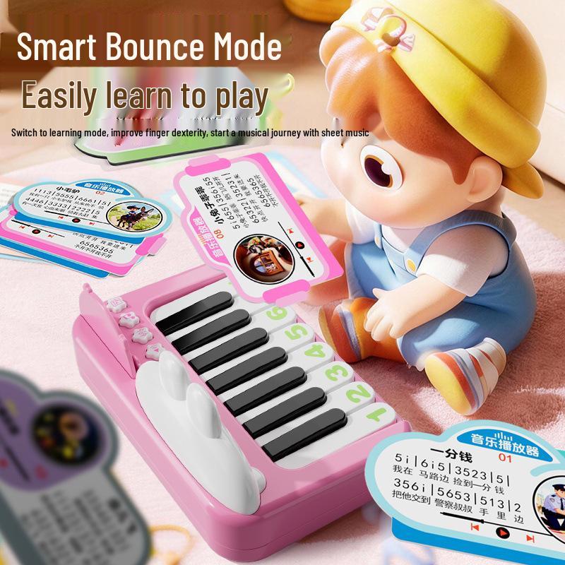 Little White Rabbit Kids' Pocket Piano - Cute Pet-Themed, Multifunctional Musical Toy for Early Childhood Learning