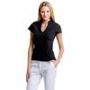 Kustom Kit Ladies Corporate Short Sleeve V-Neck Mandarin Collar Top