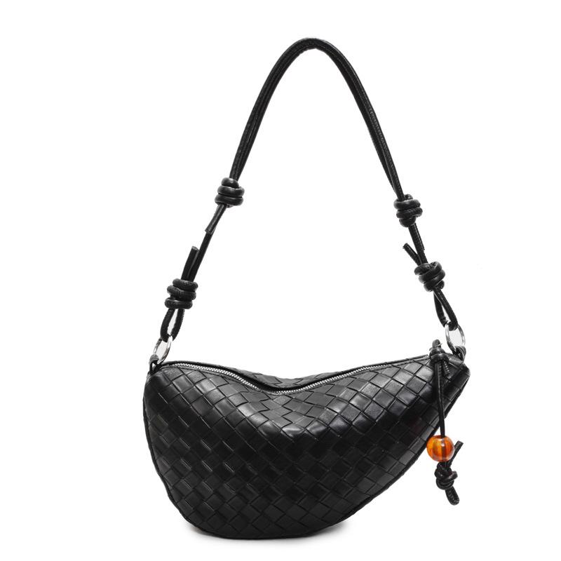 Personalized Woven Bag 2025 New Korean Version of Fashion Niche Shoulder Bag Women's Versatile Sports Messenger Dumpling Bag