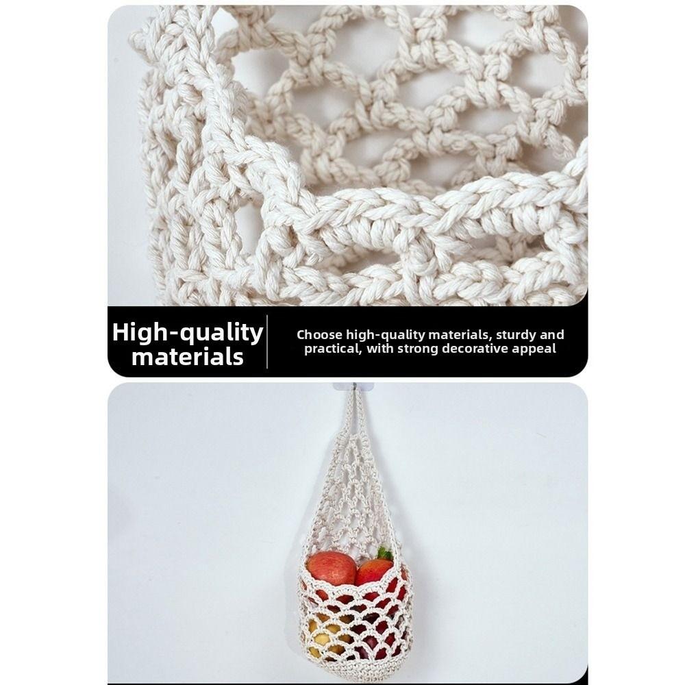 Eco-Friendly Kitchen Storage Organizer Bohemian Style Hanging Vegetable Basket  Home Storage
