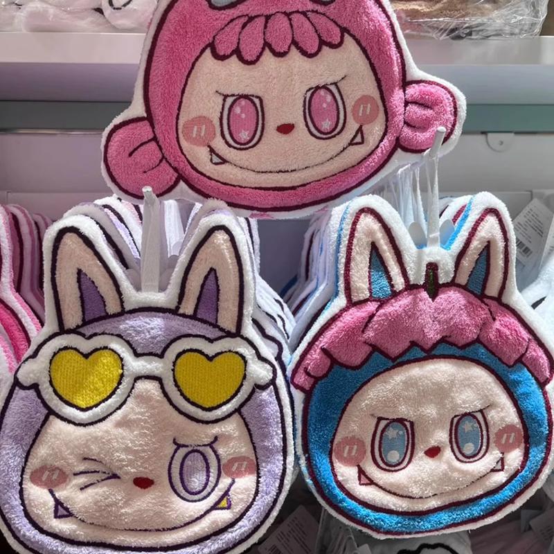 Cute Hand Towels Bathroom Thick Coral Velvet Handkerchief Children Cartoon Absorbent Hanging Towel Kawaii Hand Towel