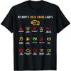 Unisexs Tshirt Showcasing A Print Of The My Body Fault Indicator Light Featuring