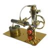 Steam Engine Model Realistic Copper Engine Decoration Heavy Duty Metal Miniature Engine Desktop Ornament Kids Science Learning Educational Toy