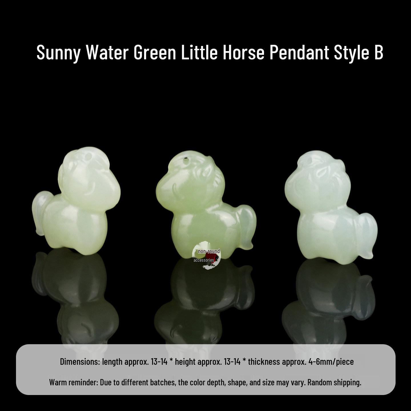 Qinghai Green Hetian Jade Cloud Pendant for DIY Handmade Bracelet