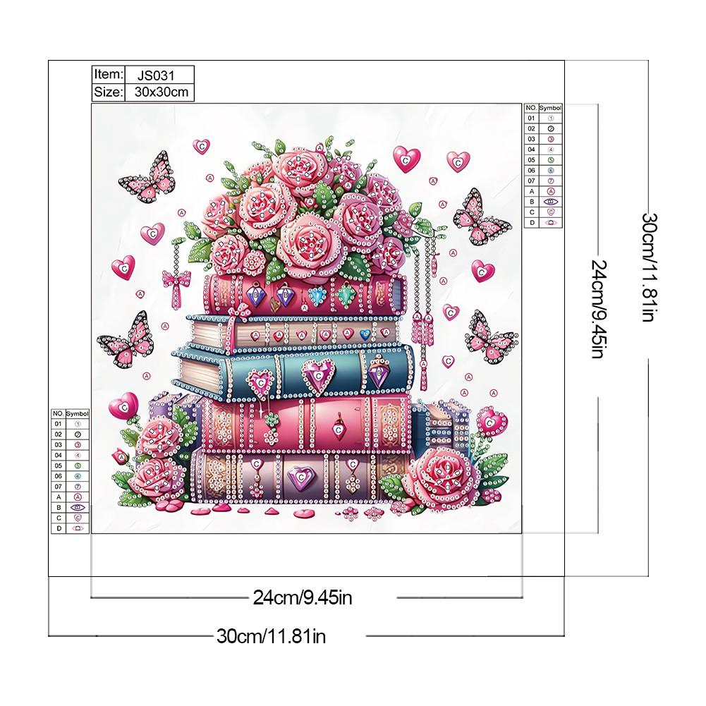 Kreatives Oster-Dekorations-Set 5D DIY Teilweise Speziell Geformter Bohrer Diamantmalerei-Set Heimdeko für Schlafzimmer Wohnzimmer 30x30cm