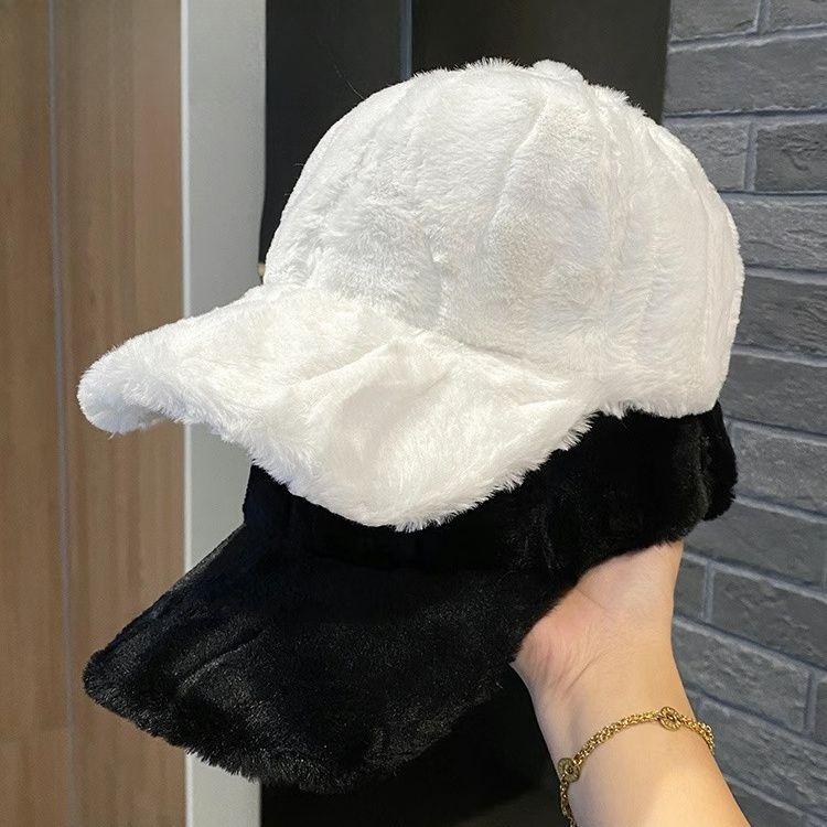 New Plush Baseball Cap Women's Autumn and Winter Thickened Warm and Cold-proof Peaked Cap