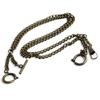 Pocket Watch Chain Double Albert Chain Classic T-Bar Watch Chain Link for Men