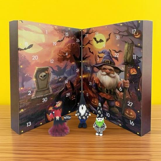 Yousheng Halloween Advent Calendar 2025 Gnome Countdown Calendar 24 Days Countdown To Halloween Calendar Ornament