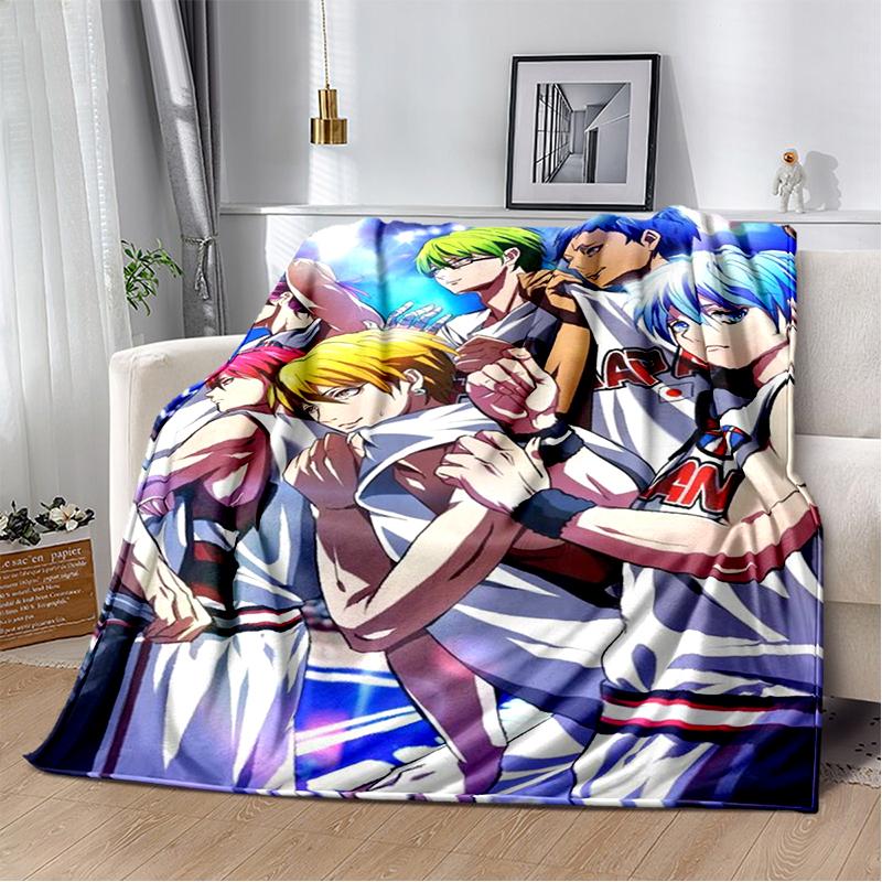 29 Style New Cartoon Kuroko Basketball Anime Flannel Blanket,Soft Throw Blanket for Home Bedroom Bed Sofa Travel Cover Kid Gift