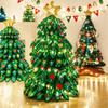 Large 3D Standing Christmas Tree Foil Balloon with LED Lights New Year Party Decoration Supplies Home Xmas Decor Photo Props