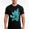 Blue Crystals Tshirt Summer Casual Cotton Tee Oversized Streetwear Tops Vintage Graphic Print Loose Fit Short Sleeve