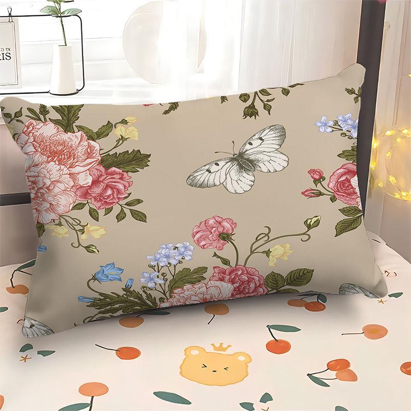 European Plant & Flower Pillowcase with Nordic Geometric Design Rectangular Sofa Cover Customizable