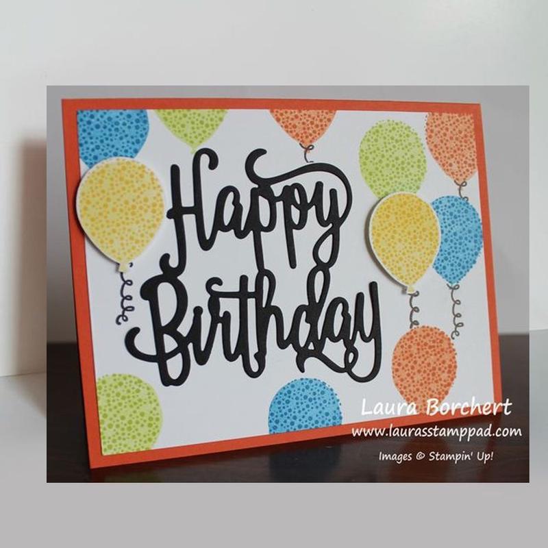 Prägeschablonen für handgefertigte Papierkarten „Happy Birthday“ von Happy Birthday.